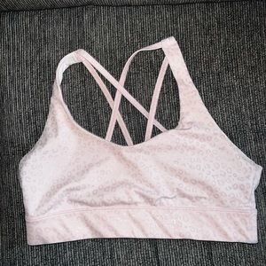 EUC Zyia pink leopard bra